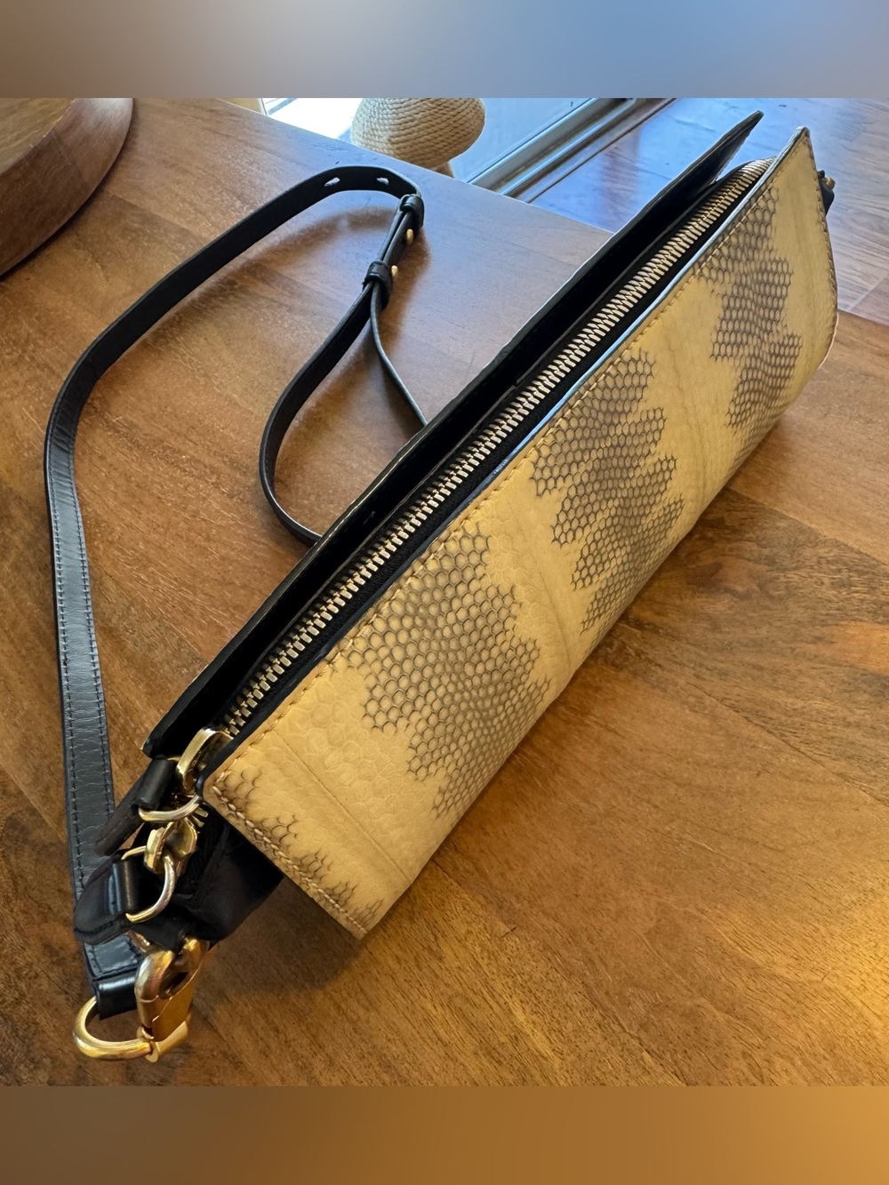 Alexander Wang Pelican Snakeskin Clutch